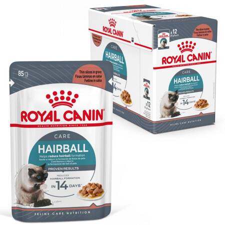Royal Canin Hairball Care 12x85g Mokra Karma Dla Kotów Dorosłych w Sosie Eliminacja Kul Włosowych